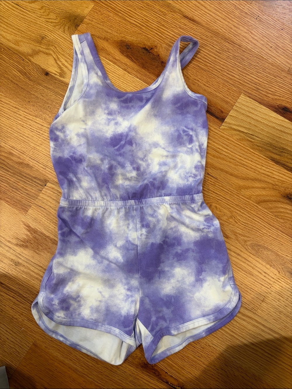 GAP Purple & White Tie-Dye Tank Romper